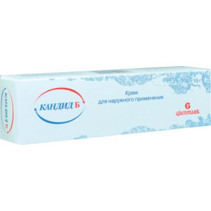 КАНДИД Б 15Г. КРЕМ Д/НАРУЖ.ПРИМ. ТУБА /ГЛЕНМАРК/ КАНДИД Б 15Г. КРЕМ Д/НАРУЖ.ПРИМ. ТУБА /ГЛЕНМАРК/