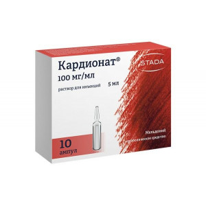 КАРДИОНАТ 100МГ/МЛ. 5МЛ. №10 Р-Р Д/ИН. АМП. /НИЖФАРМ/МОСКОВСКИЙ ЭНД.ЗАВОД/ КАРДИОНАТ 100МГ/МЛ. 5МЛ. №10 Р-Р Д/ИН. АМП. /НИЖФАРМ/МОСКОВСКИЙ ЭНД.ЗАВОД/