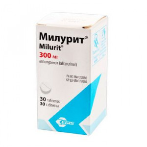МИЛУРИТ 300МГ. №30 ТАБ. /ЭГИС/ МИЛУРИТ 300МГ. №30 ТАБ. /ЭГИС/