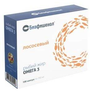 РЫБИЙ ЖИР БИАФИШЕНОЛ ЛОСОСЕВЫЙ №100 КАПС. РЫБИЙ ЖИР БИАФИШЕНОЛ ЛОСОСЕВЫЙ №100 КАПС.