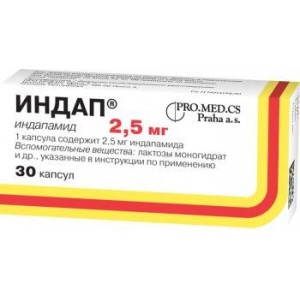 ИНДАП 2,5МГ. №30 ТАБ. /ПРО.МЕД.ЦС/ ИНДАП 2,5МГ. №30 ТАБ. /ПРО.МЕД.ЦС/