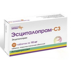 ЭСЦИТАЛОПРАМ-СЗ 10МГ. №30 ТАБ. П/П/О /СЕВЕРНАЯ ЗВЕЗДА/ ЭСЦИТАЛОПРАМ-СЗ 10МГ. №30 ТАБ. П/П/О /СЕВЕРНАЯ ЗВЕЗДА/