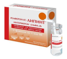 РЕАФЕРОН-ЕС ЛИПИНТ СУХОЙ 1МЛН. МЕ №5 ЛИОФ. Д/СУСП. Д/ПРИЕМА ВНУТРЬ ФЛ. /ВЕКТОР-МЕДИКА/