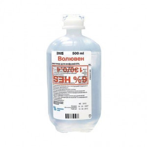 ВОЛЮВЕН 6% 500МЛ. №10 Р-Р Д/ИНФ. ФЛ. /ФРЕЗЕНИУС КАБИ/ ВОЛЮВЕН 6% 500МЛ. №10 Р-Р Д/ИНФ. ФЛ. /ФРЕЗЕНИУС КАБИ/