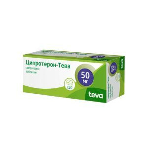 ЦИПРОТЕРОН-ТЕВА 50МГ. №50 ТАБ. /ТЕВА/ ЦИПРОТЕРОН-ТЕВА 50МГ. №50 ТАБ. /ТЕВА/