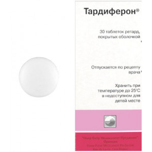 ТАРДИФЕРОН 80МГ. №30 ТАБ.ПРОЛОНГ. П/П/О ТАРДИФЕРОН 80МГ. №30 ТАБ.ПРОЛОНГ. П/П/О