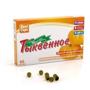 МАСЛО ТЫКВЕННОЕ 300МГ. №60 КАПС. /РЕАЛКАПС/ МАСЛО ТЫКВЕННОЕ 300МГ. №60 КАПС. /РЕАЛКАПС/