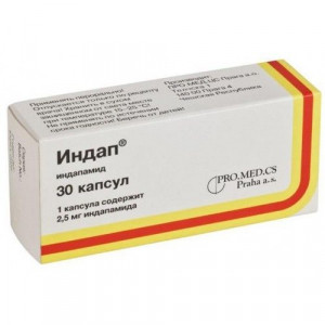 ИНДАП 2,5МГ. №30 КАПС. /ПРО.МЕД.ЦС/ ИНДАП 2,5МГ. №30 КАПС. /ПРО.МЕД.ЦС/