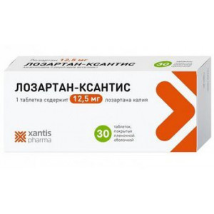 ЛОЗАРТАН-КСАНТИС 12,5МГ. №30 ТАБ. П/П/О /АЛСИ/ ЛОЗАРТАН-КСАНТИС 12,5МГ. №30 ТАБ. П/П/О /АЛСИ/