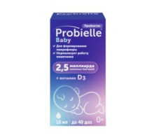 ПРОБИЭЛЬ БЕБИ 10МЛ. ПОР. Д/СУСП. Д/ПРИЕМА ВНУТРЬ+ПИПЕТКА