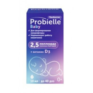 ПРОБИЭЛЬ БЕБИ 10МЛ. ПОР. Д/СУСП. Д/ПРИЕМА ВНУТРЬ+ПИПЕТКА ПРОБИЭЛЬ БЕБИ 10МЛ. ПОР. Д/СУСП. Д/ПРИЕМА ВНУТРЬ+ПИПЕТКА