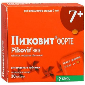 ПИКОВИТ ФОРТЕ №30 7+ ТАБ. П/О /KRKA/ ПИКОВИТ ФОРТЕ №30 7+ ТАБ. П/О /KRKA/