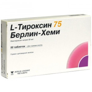 L-ТИРОКСИН 75МКГ. №100 ТАБ. /БЕРЛИН ХЕМИ/ L-ТИРОКСИН 75МКГ. №100 ТАБ. /БЕРЛИН ХЕМИ/