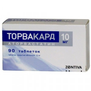 ТОРВАКАРД 10МГ. №90 ТАБ. П/П/О /САНОФИ/САНЕКА/ ТОРВАКАРД 10МГ. №90 ТАБ. П/П/О /САНОФИ/САНЕКА/