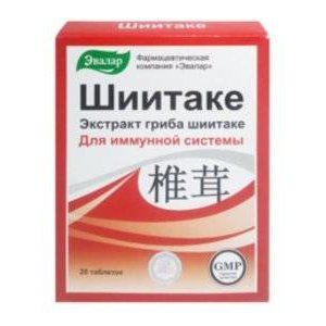 ШИИТАКЕ 560МГ. №20 ТАБ. /ЭВАЛАР/ ШИИТАКЕ 560МГ. №20 ТАБ. /ЭВАЛАР/