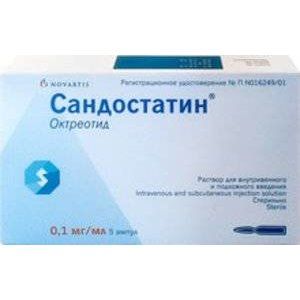 САНДОСТАТИН 0,1МГ/МЛ. 1МЛ. №5 Р-Р Д/В/В,П/К АМП. /НОВАРТИС/ САНДОСТАТИН 0,1МГ/МЛ. 1МЛ. №5 Р-Р Д/В/В,П/К АМП. /НОВАРТИС/