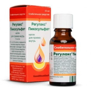 РЕГУЛАКС ПИКОСУЛЬФАТ 7,5МГ/МЛ. 20МЛ. КАПЛИ Д/ПРИЕМА ВНУТРЬ ФЛ. РЕГУЛАКС ПИКОСУЛЬФАТ 7,5МГ/МЛ. 20МЛ. КАПЛИ Д/ПРИЕМА ВНУТРЬ ФЛ.