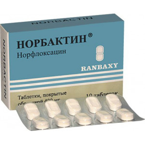 НОРБАКТИН 400МГ. №10 ТАБ. П/П/О НОРБАКТИН 400МГ. №10 ТАБ. П/П/О