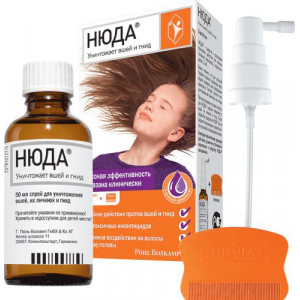 НЮДА СР-ВО ПЕДИКУЛИЦИДНОЕ 50МЛ. СПРЕЙ ФЛ. +РАСП.+РАСЧЕСКА НЮДА СР-ВО ПЕДИКУЛИЦИДНОЕ 50МЛ. СПРЕЙ ФЛ. +РАСП.+РАСЧЕСКА